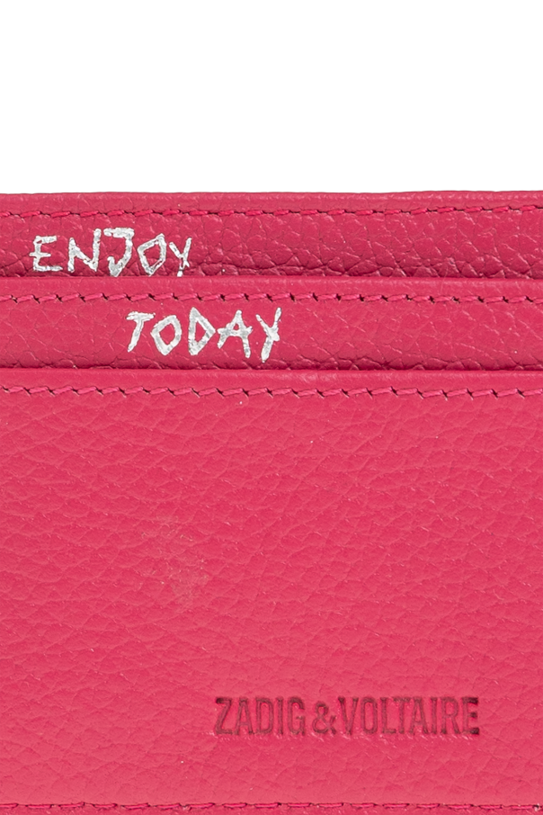 Zadig & Voltaire Funda de tarjeta de cuero