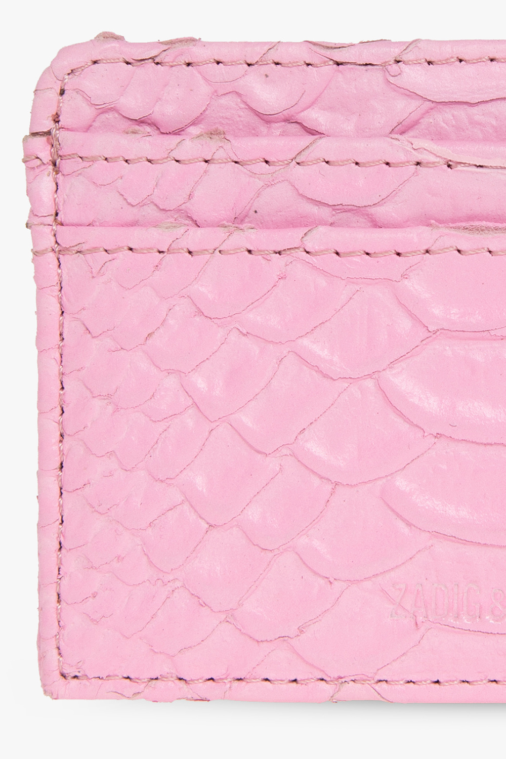 Zadig & Voltaire Leather Card Case Women's Pink