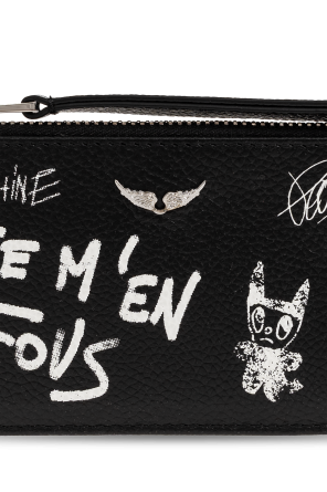 Zadig & Voltaire Kožené puzdro na karty s logom