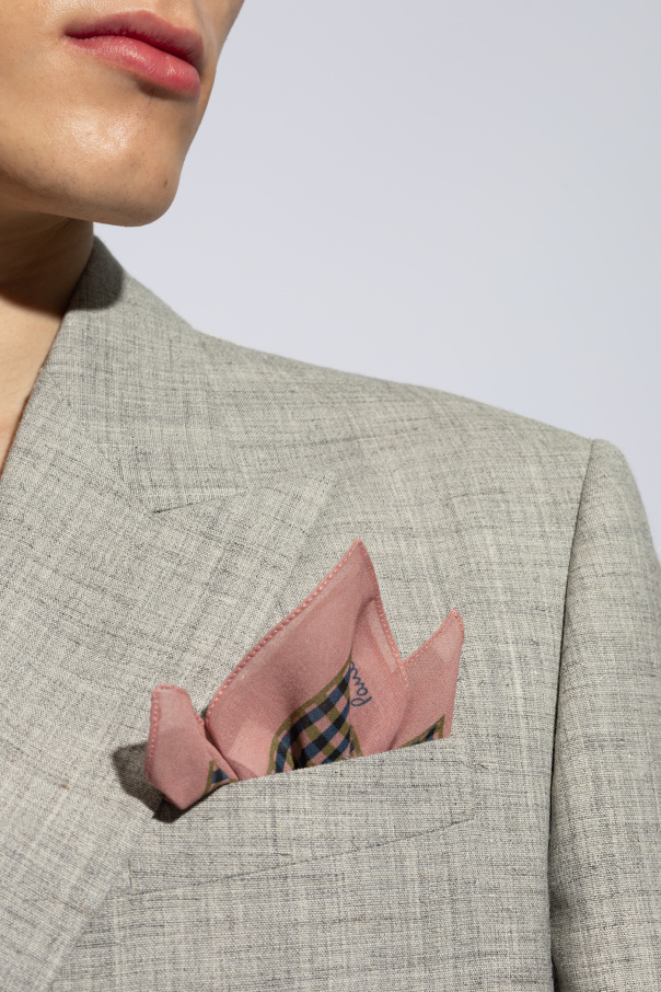 Paul Smith Checkered Pattern Pocket Square