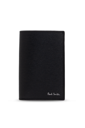 Cartera de cuero con logo