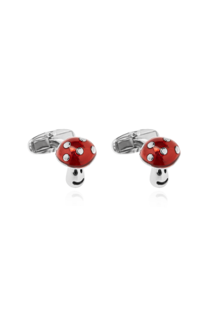 Gemelos con motivo de seta Amanita