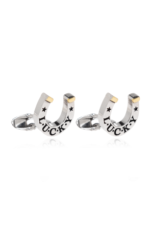 Cufflinks with a horseshoe motif