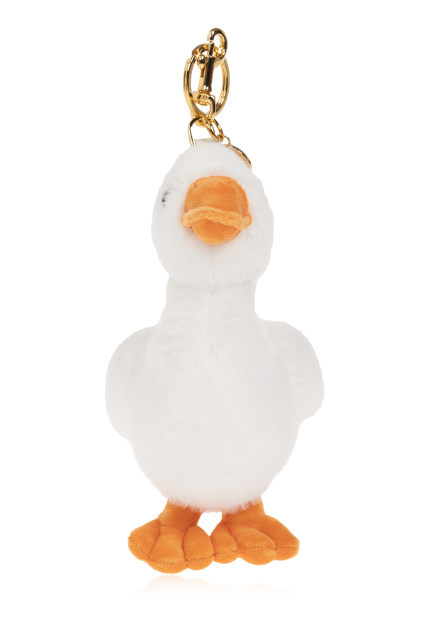 Keychain with a goose-shaped pendant od Moschino
