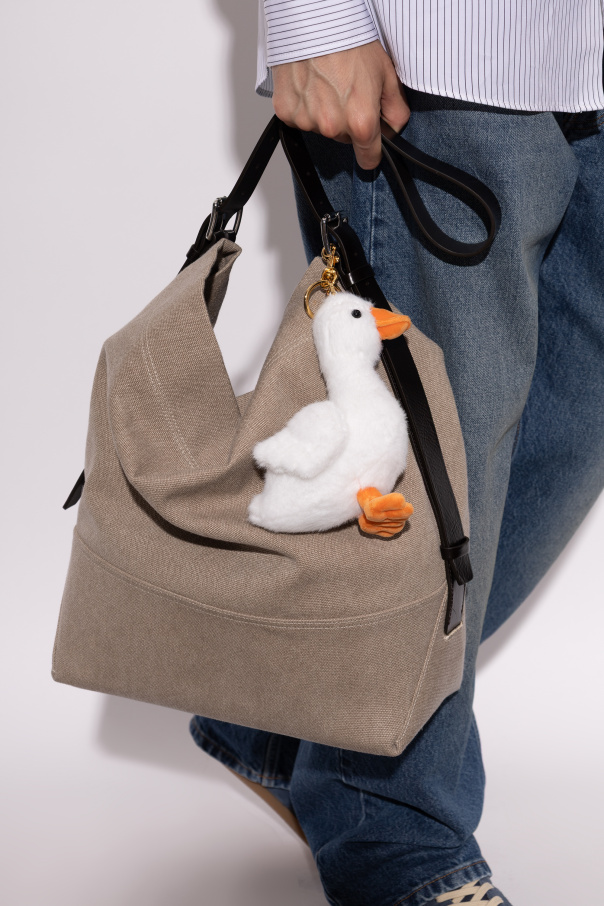 Moschino Keychain with a goose-shaped pendant