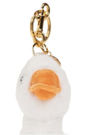 Moschino Keychain with a goose-shaped pendant