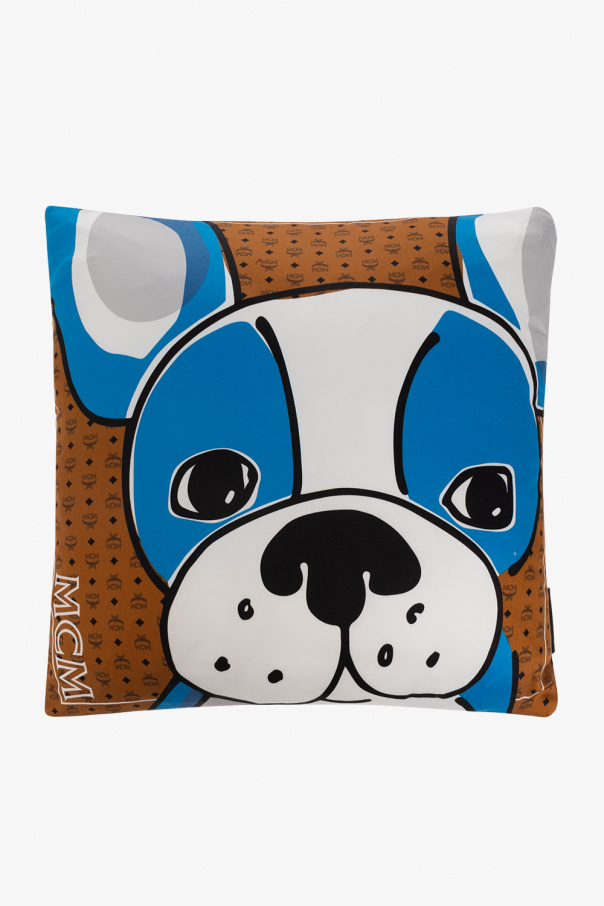 MCM ‘M Pup French Bulldog’ printed cushion