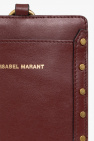 Isabel Marant BURGUNDY ‘Tieli’ phone pouch with strap