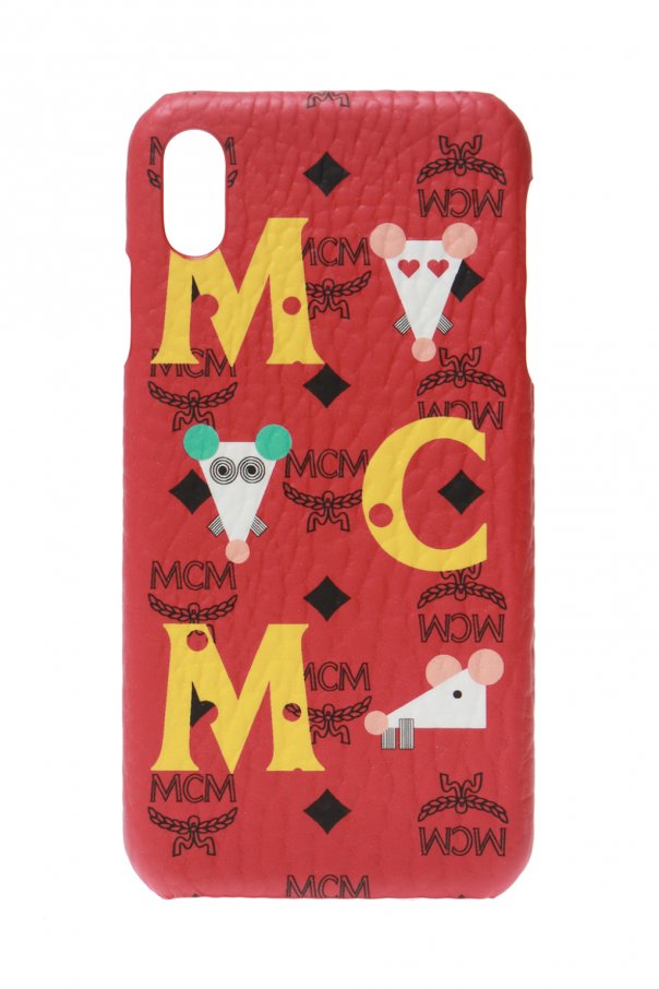 red mcm phone case