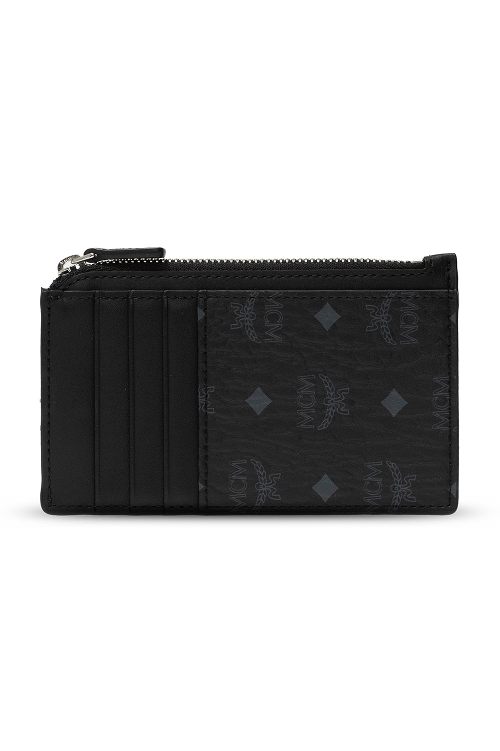 black mcm card holder