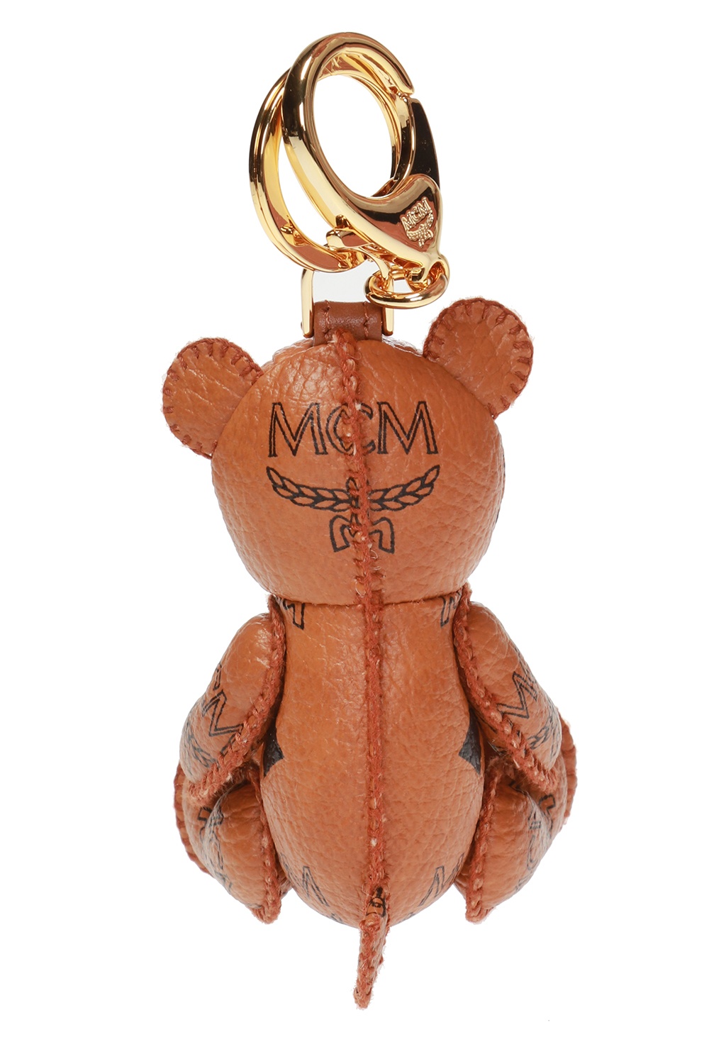 Brown Crystal Teddy Bear Tassel Puffy Keychain - AZ30377BRN