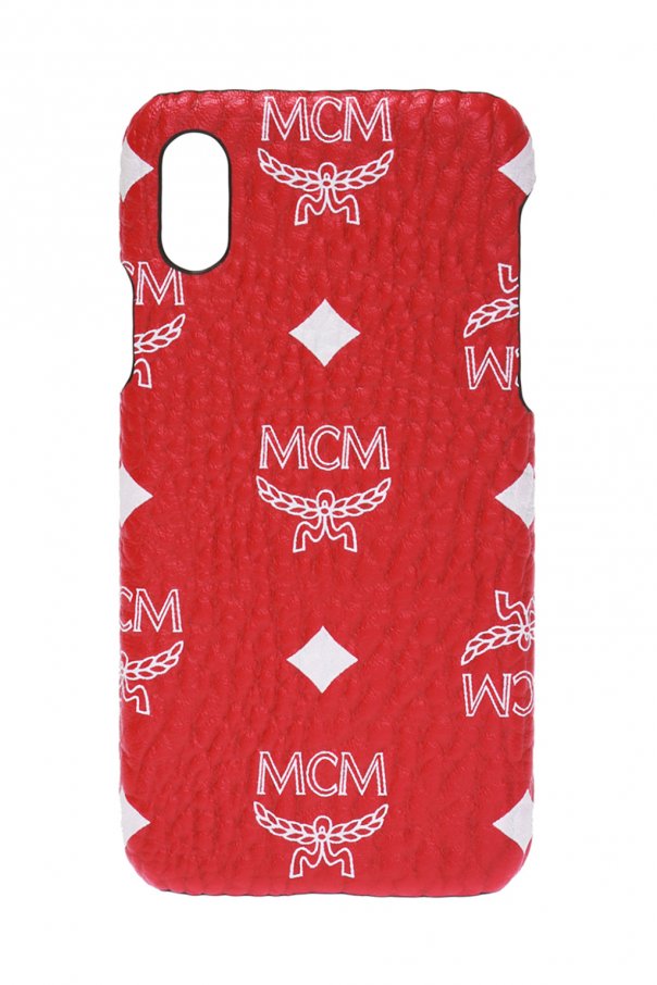 red mcm phone case