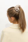 Nanushka cream ‘Lou’ vegan leather scrunchie