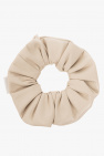 Nanushka cream ‘Lou’ vegan leather scrunchie