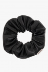 Nanushka BLACK ‘Lou’ vegan leather scrunchie