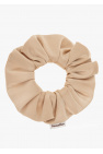 Nanushka beige ‘Lou’ satin scrunchie