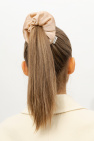 Nanushka beige ‘Lou’ satin scrunchie