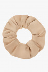 Nanushka beige ‘Lou’ satin scrunchie