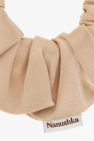 Nanushka beige ‘Lou’ satin scrunchie