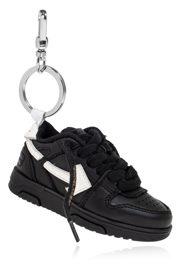 Off-White Keychain with shoe-shaped charm