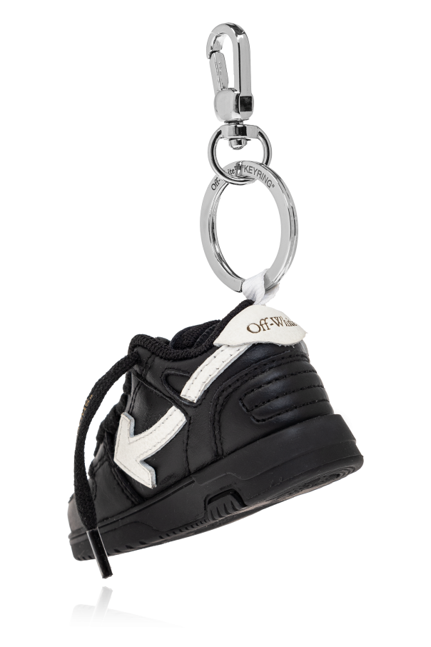 Off-White Keychain with shoe-shaped charm