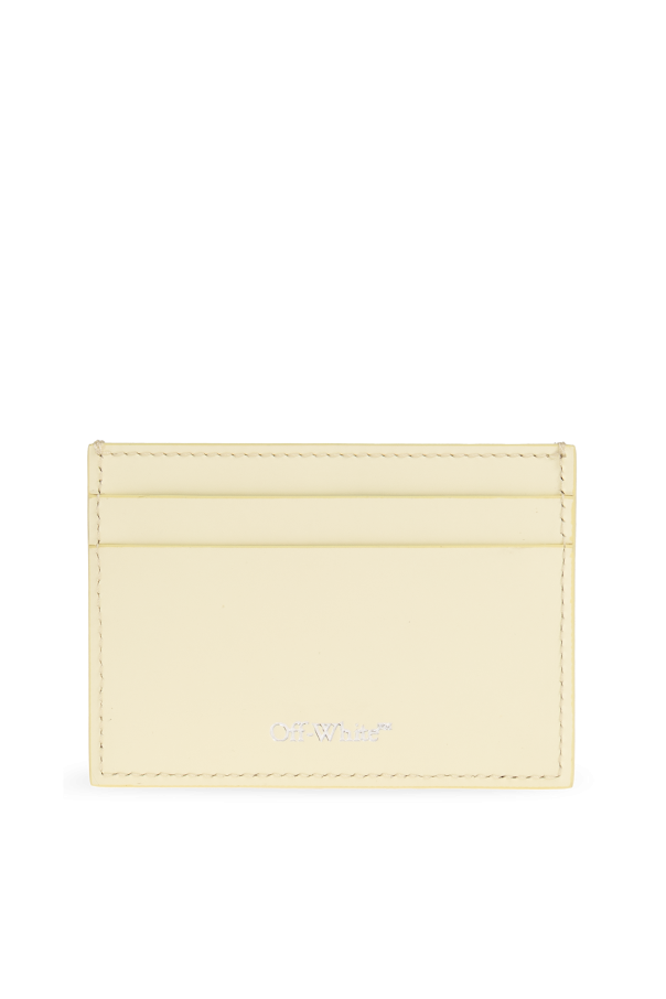 Off-White Estuche de cuero para tarjetas