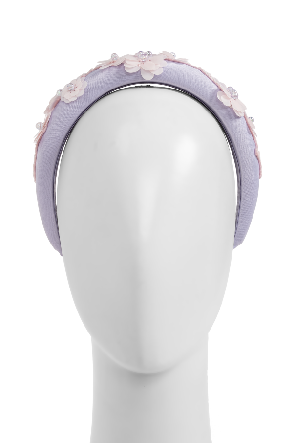 Self-Portrait Kids Hairband with floral appliqués