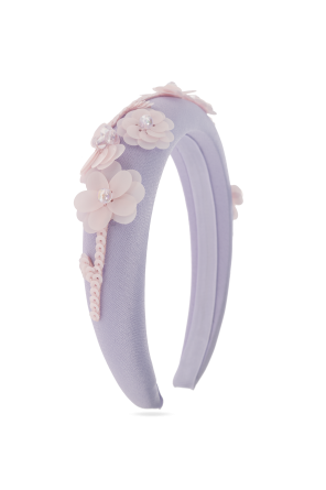 Diadema para el cabello con aplicaciones de motivo floral