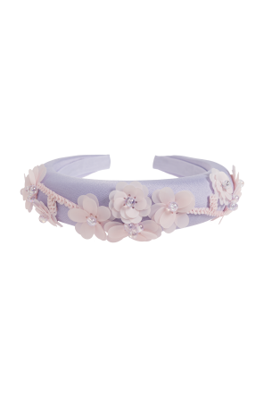 Self-Portrait Kids Hairband with floral appliqués