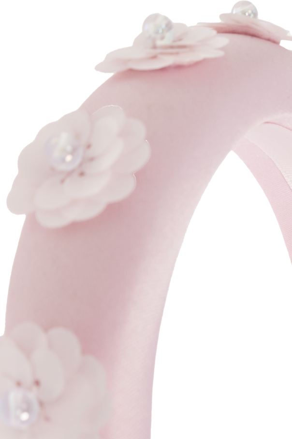 Self-Portrait Kids Headband with floral motif appliqués