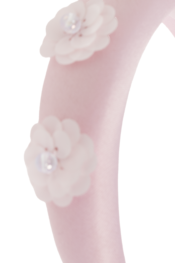 Self-Portrait Kids Headband with floral motif appliqués