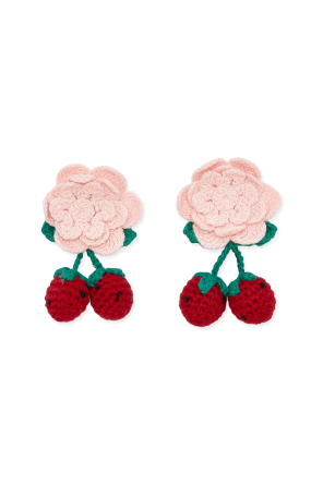 Two floral hair clips