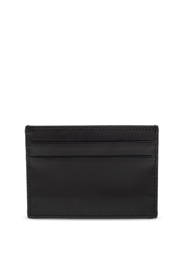 Palm Angels Estuche de piel para tarjetas con logo