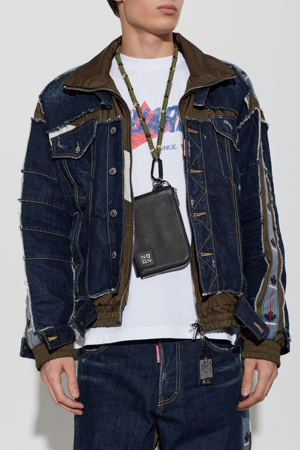 Dsquared2 Leather Pouch with Detachable Strap by Dsquared2