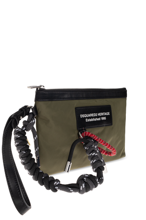 Dsquared2 Dsquared2 Olive Green Wristlet Pouch