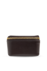 Icon stripe leather cube belt Trunk bag