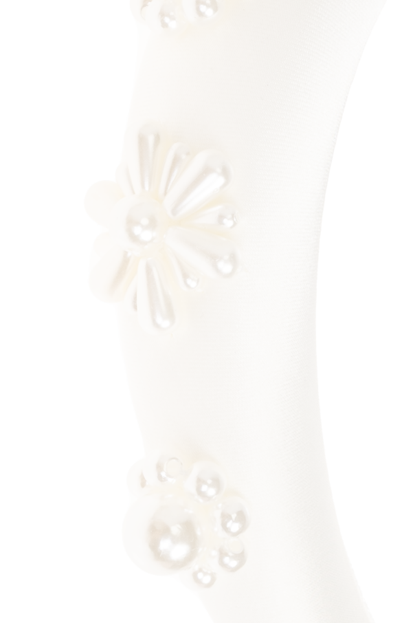 Self-Portrait Kids Satin headband with appliqués