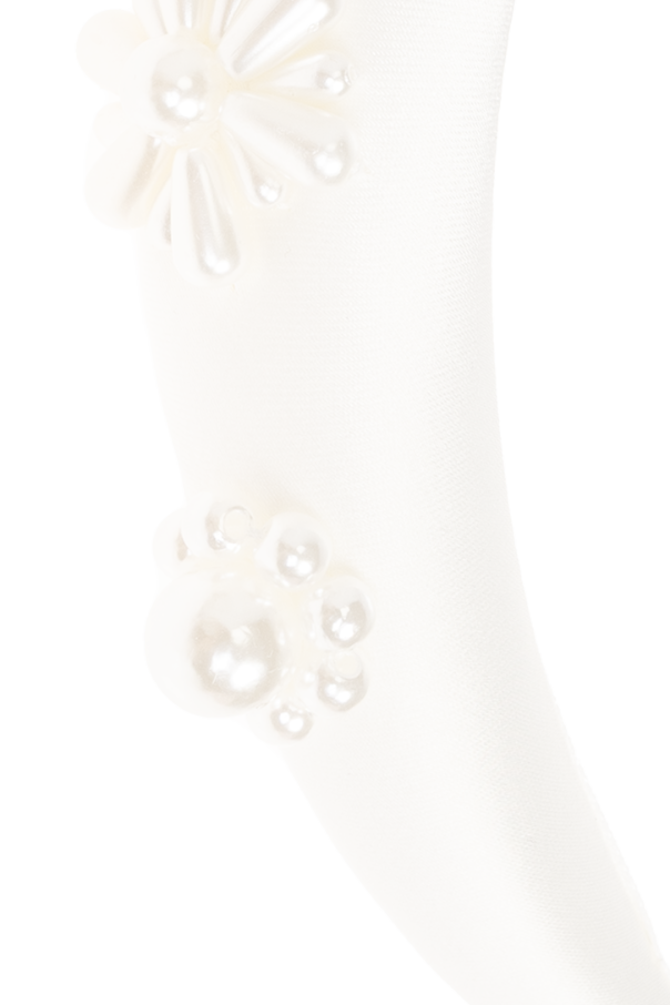 Self-Portrait Kids Satin headband with appliqués