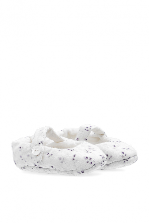Bonpoint  Perforated shoes with floral motif