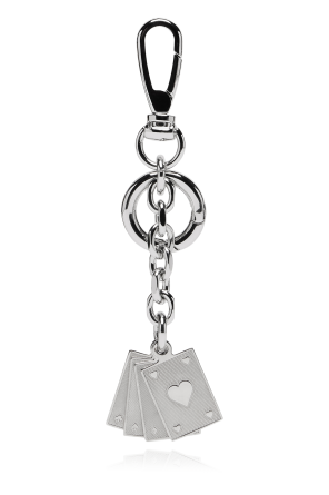 Keychain with charms with engraved logo