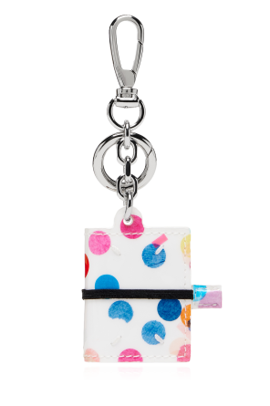 Keychain with a book-shaped pendant