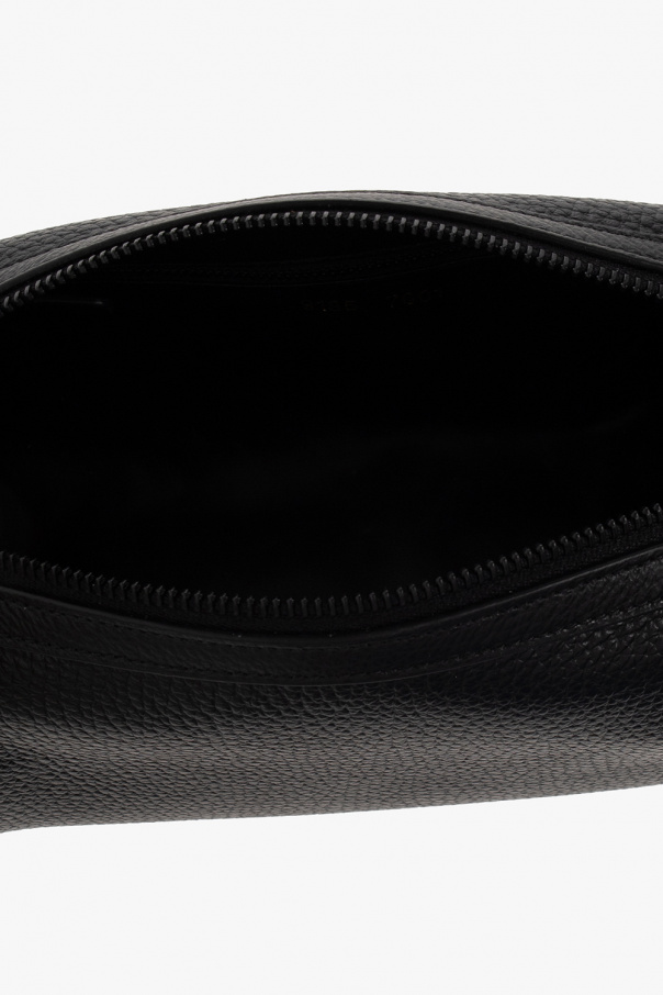 Common Projects Leather wash bag shoulder with logo