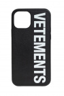 VETEMENTS Black iPhone 12 Pro case with a white logo from VETEMENTS