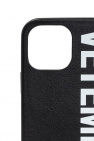 VETEMENTS Black iPhone 12 Pro case with a white logo from VETEMENTS