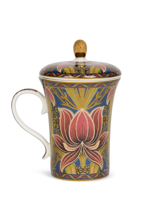 Porzellanbecher mit Deckel