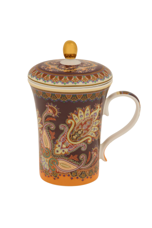 Etro Home Porcelanowy kubek z pokrywką
