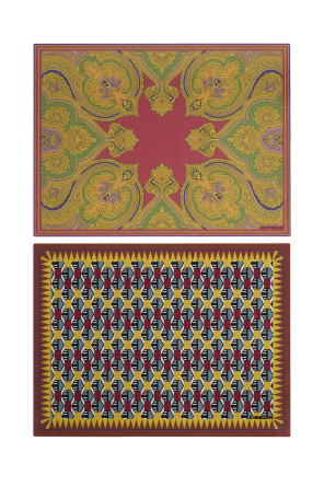 Zwei gemusterte Untersetzer