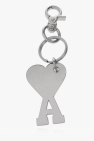 Ami Alexandre Mattiussi SILVER Keyring with logo