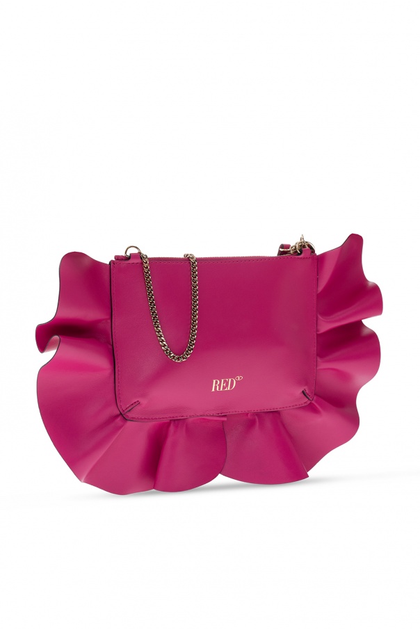 Women's Bags, female Valentino Palmscape-print drawstring hoodie, Red  female Valentino 'Rock Ruffles' shoulder bag