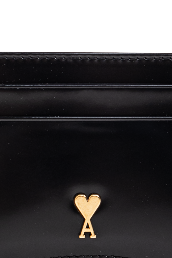 Ami Alexandre Mattiussi Estojo de cartão em pele com logótipo